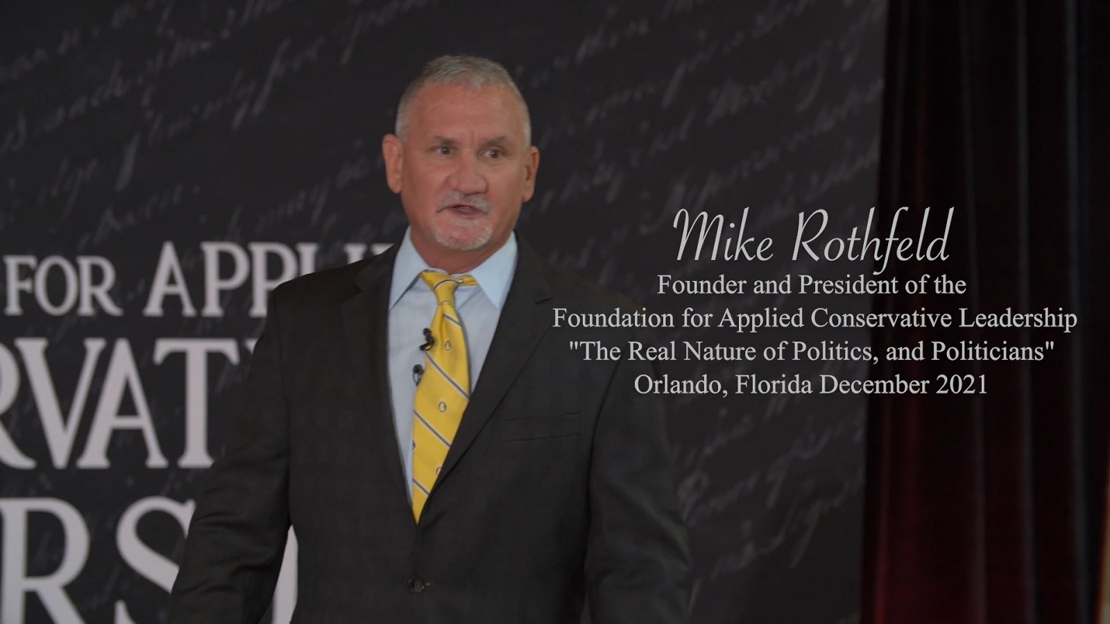 Mike Rothfeld teaching The Real Nature of Politics